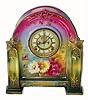 C.1912, Ansonia Clock Co., "La Vire", Royal Bonn porcelain china clock in excellent original condition (dirty, needs clean).