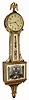 C.1925, Killam & Co., Pawtucket, RI, 8-day mahogany/gold front banjo timepiece in generally good condition with original glasses.