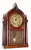 C.1845, Brewster & Ingrahams, 8-day time/strike rosewood veneer 4-column onion top in very nice condition with a cleaned and rubbed original finish. 