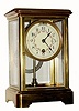 C.1894 Boston Clock Co., 8-day, tandem wind (single wind) lever movement brass crystal regulator in very clean restored condition.