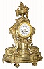 C.1890, French, Fantasy Figural Clock in ormolu and in good condition. 