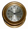 C.1911, Chelsea Clock Co., "Ship's Bell" 8-day time/strike heavy red brass case ship's bell clock 
