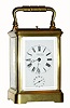 C.1900, French, Brass Cased Carriage Clock, Le Roy, Paris, 1/4 strike, with repeat and alarm, from storage, needs cleaning and adjusting. 
