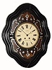 C.1890, French, 8-day time/strike bakers clock in fair to good condition with a restored ebonized finish. 