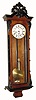 C.1890, German, 1-Weight "Vienna Regulator" in generally good condition, the case refinished and two of the "leafy" elements on the door crudely carved, and finials missing.
