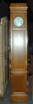 AN OAK LONG CASE CLOCK, — Antique Clocks Price Guide