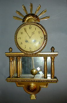 A LOUIS XVI STYLE GILTWOOD WALL CLOCK, The works stamped Westerstrands, Made in Sweden. — Antique Clocks Price Guide
