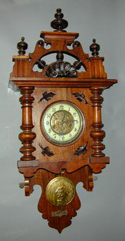 A MAHOGANY REGULATOR CLOCK. — Antique Clocks Price Guide