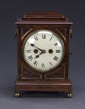 AN ENGLISH BRASS-MOUNTED ROSEWOOD BRACKET CLOCK, 19th century. — Antique Clocks Price Guide