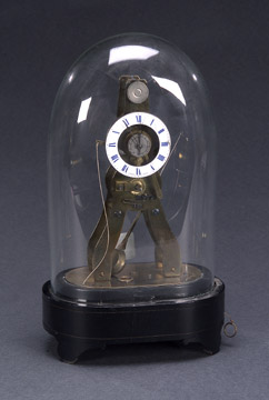 A FRENCH SKELETON CLOCK WITH GLASS DOME, 19th century, chapter ring inscribed 'PIERRET A PARIS', back impressed 'PIERRET/A PARIS'. — Antique Clocks Price Guide