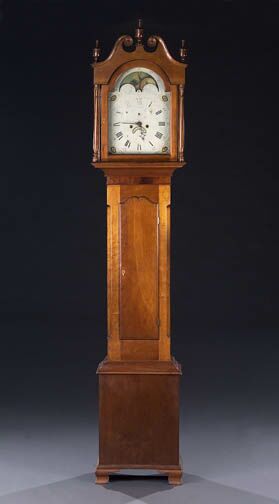 A CHIPPENDALE CHERRY TALLCASE CLOCK, probably Pennsylvania, late 18th century. — Antique Clocks Price Guide