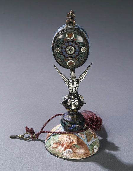 A VIENNESE ENAMEL AND SWISS TIMEPIECE, late 19th century, the movement engraved Vacheron a Geneve. — Antique Clocks Price Guide