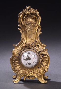 A LOUIS XV STYLE GILT METAL TABLE CLOCK, circa 1913, — Antique Clocks Price Guide