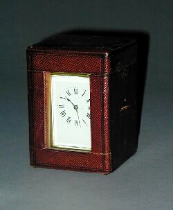 A BRASS CARRIAGE CLOCK, late 19th century, probably French. — Antique Clocks Price Guide