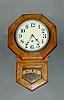 A SETH THOMAS OAK REGULATOR CLOCK.