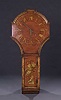 A RED JAPANNED ACT OF PARLIAMENT CLOCK, 19th century.