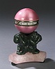 A FABERGE STYLE JADE, ROSE QUARTZ AND PINK ENAMEL TABLE CLOCK, Geneva Clock Co., Switzerland.