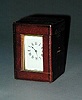 A BRASS CARRIAGE CLOCK, late 19th century, probably French.