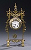 A FRENCH CHAMPLEVE ENAMEL MANTEL CLOCK, mid-19th century, movement by Vincenti.