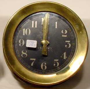 Seth Thomas round brass ship's clock — Antique Clocks Price Guide