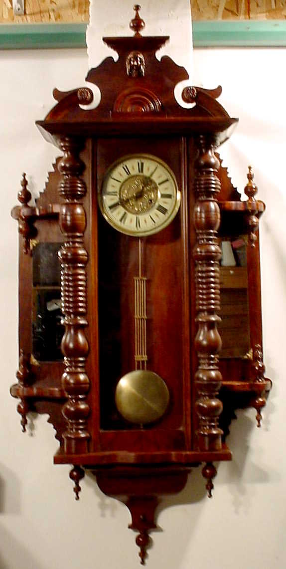German mirror side Vienna regulator — Antique Clocks Price Guide