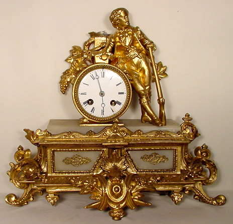 Ormolu and marble table clock — Antique Clocks Price Guide