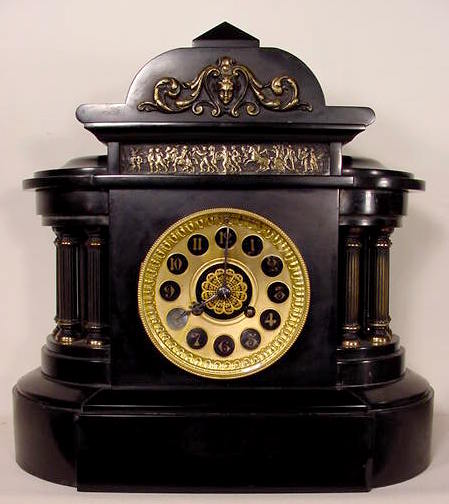 French black slate table clock — Antique Clocks Price Guide