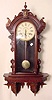 Gilbert Victorian walnut wall clock