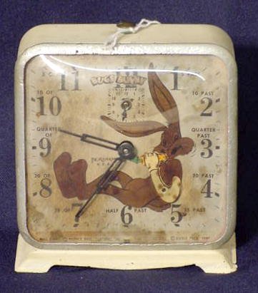 Ingraham Bugs Bunny animated alarm clock. — Antique Clocks Price Guide