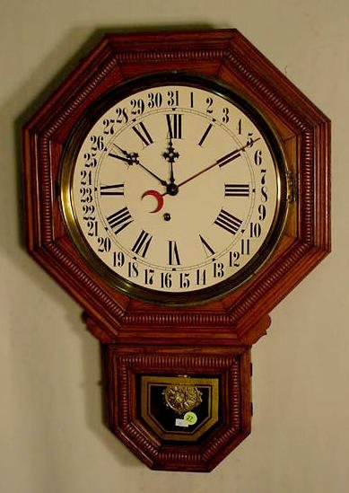Oak regulator with calendar — Antique Clocks Price Guide