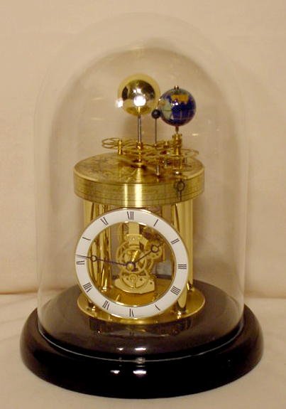 Hermle Domed Orrery &amp; Zodiac Calendar Clock: — Antique Clocks Price Guide