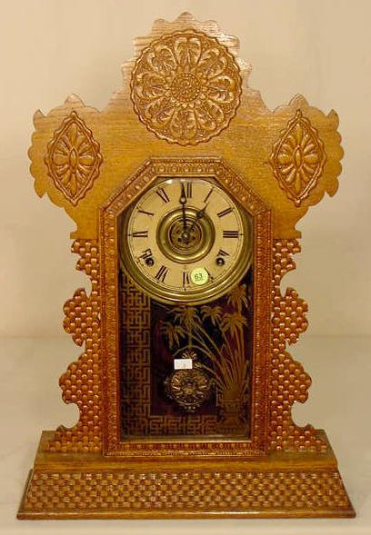Ingraham Sapphire oak kitchen clock: time &amp; strike. — Antique Clocks Price Guide