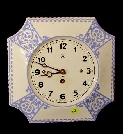 German porcelain plate clock. — Antique Clocks Price Guide