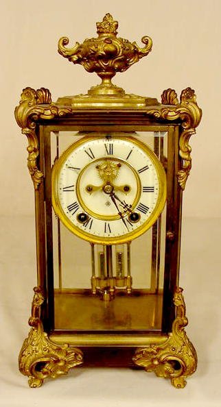 Ansonia Marquis crystal regulator: — Antique Clocks Price Guide