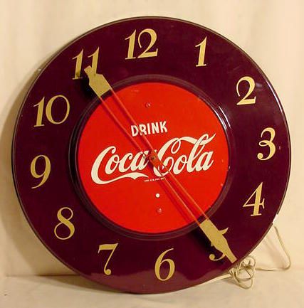 1951 Electric American Time metal Coke clock: — Antique Clocks Price Guide