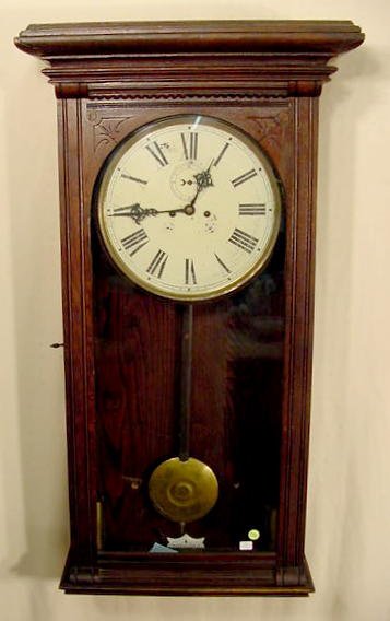 Waterbury No. 54 2 weight 8 day regulator: — Antique Clocks Price Guide