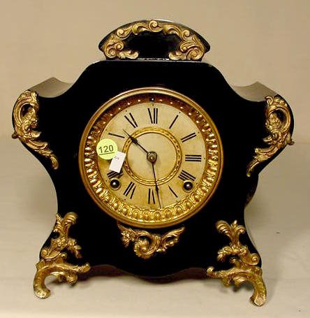 Ansonia iron case mantle clock. — Antique Clocks Price Guide