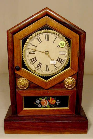 Jerome rosewood cottage clock: — Antique Clocks Price Guide