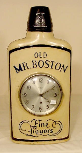 Gilbert Old Mr. Boston advertising clock. — Antique Clocks Price Guide