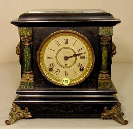 Seth Thomas adamantine mantle clock: — Antique Clocks Price Guide