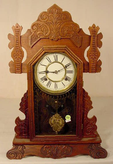 Waterbury walnut shelf clock. — Antique Clocks Price Guide