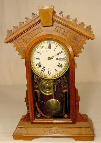 Walnut kitchen clock: time &amp; strike. — Antique Clocks Price Guide