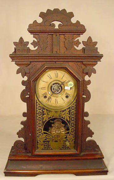 Ingraham Pansy walnut shelf clock — Antique Clocks Price Guide