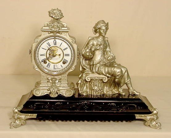 Ansonia Reubens statue clock: — Antique Clocks Price Guide