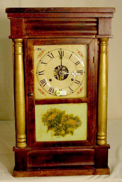 Seth Thomas 1/2 column shelf clock: Plymouth; 2 weight. — Antique Clocks Price Guide
