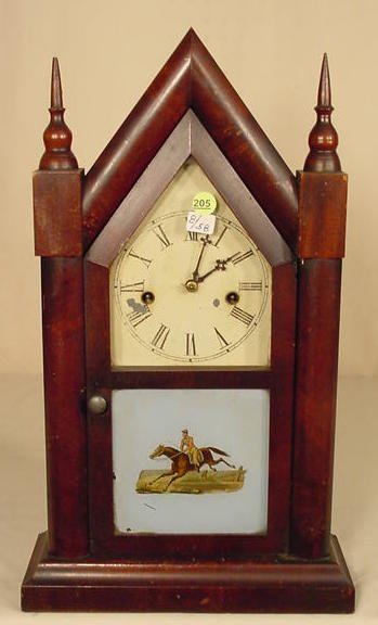 Waterbury steeple clock: original finish. — Antique Clocks Price Guide