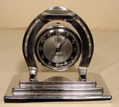 Waterbury Good Luck alarm clock: chrome plated. — Antique Clocks Price Guide