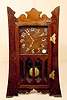 Original finish Mission Oak table clock: strikes hour & half hour.