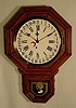 Oak regulator with calendar