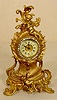 Ansonia metal cherub figural clock